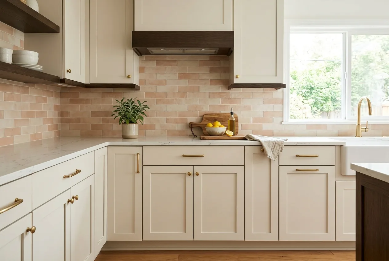 Kitchen cabinet refacing with new bone shaker doors