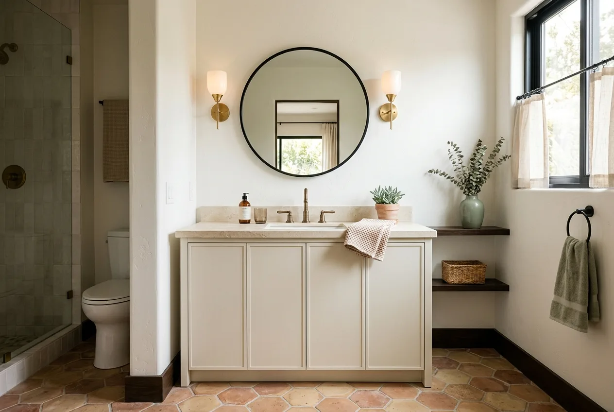 Compact, small-space bathroom renovation